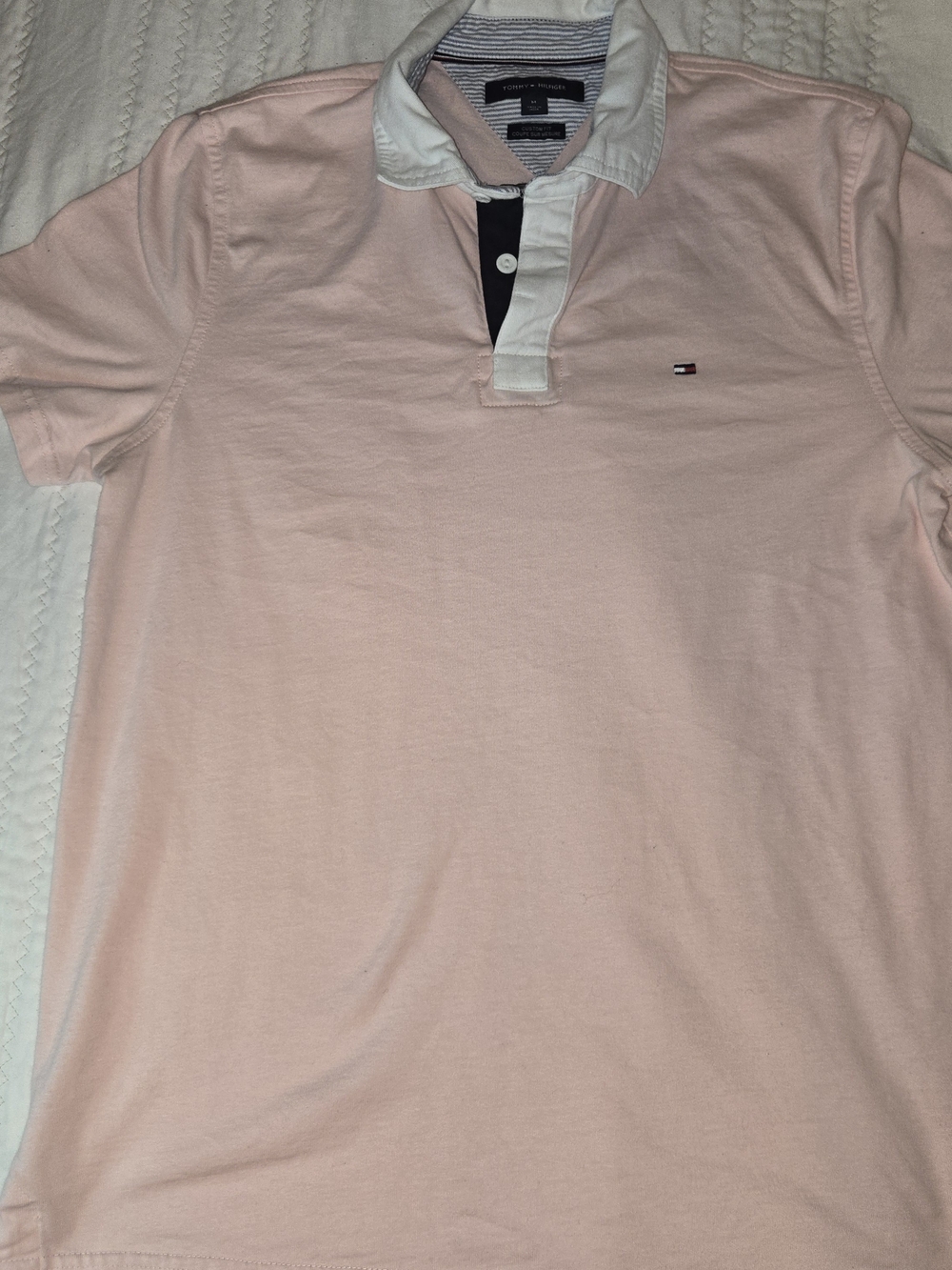 Tommy Hilfiger Light Pink Polo with White Collar